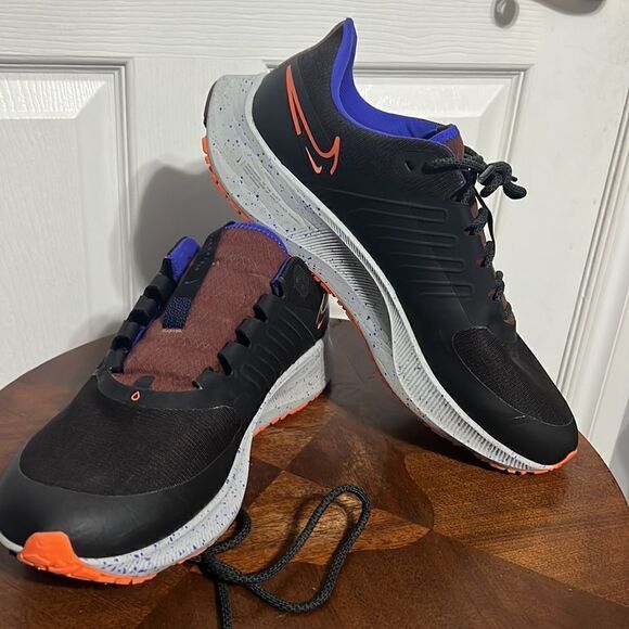 ? New NIKE Air Zoom Pegasus 38 Shield Black Orange Waterproof Running Men Sz 12 main image 9
